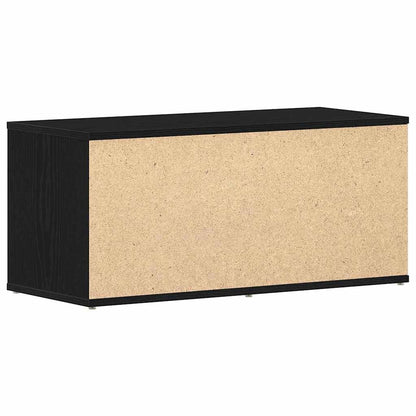 vidaXL TV Cabinet 80 x 34 x 36 cm Black Oak Engineered Wood
