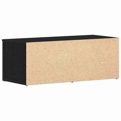 vidaXL TV Cabinet with Drawer Black Oak 80x34x30 cm Engineered Wood