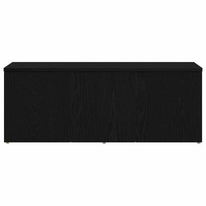 vidaXL TV Cabinet with Drawer Black Oak 80x34x30 cm Engineered Wood