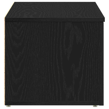 vidaXL TV Cabinet with Drawer Black Oak 80x34x30 cm Engineered Wood