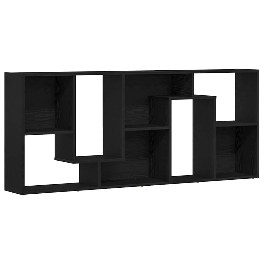 vidaXL Bookcase Black Oak 67x24x161 cm Engineered Wood