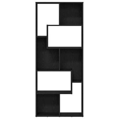vidaXL Bookcase Black Oak 67x24x161 cm Engineered Wood