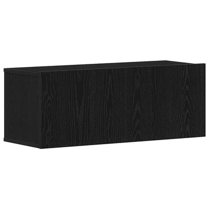 vidaXL TV Cabinet Black Oak 80 x 30 x 30 cm Engineered Wood