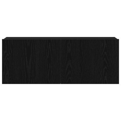 vidaXL TV Cabinet Black Oak 80 x 30 x 30 cm Engineered Wood