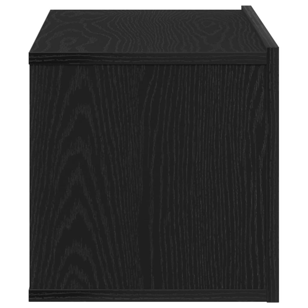 vidaXL TV Cabinet Black Oak 80 x 30 x 30 cm Engineered Wood