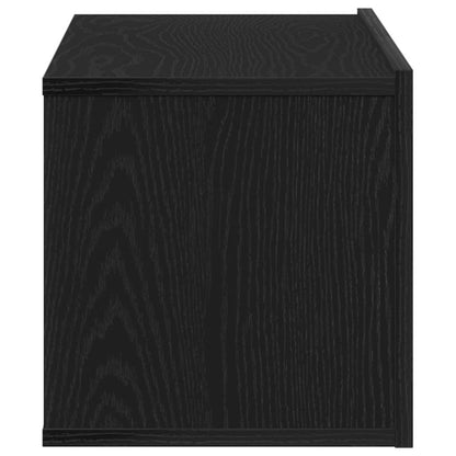 vidaXL TV Cabinet Black Oak 80 x 30 x 30 cm Engineered Wood
