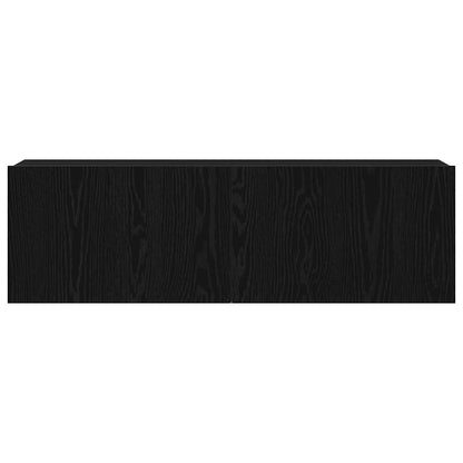 vidaXL TV Cabinet Black Oak 100 x 30 x 30 cm Engineered Wood