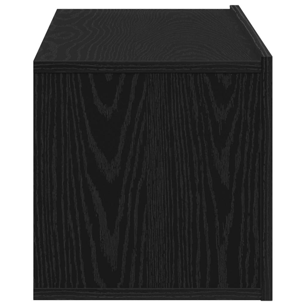 vidaXL TV Cabinet Black Oak 100 x 30 x 30 cm Engineered Wood
