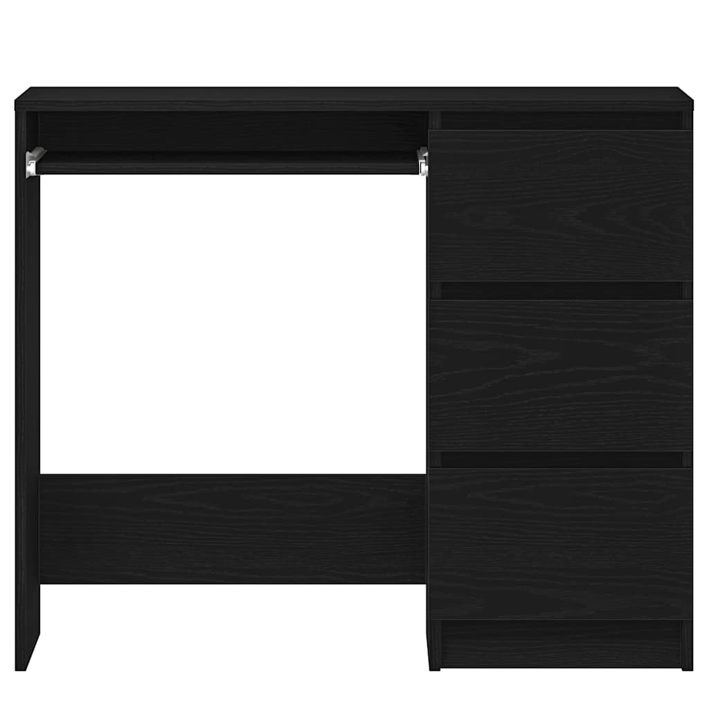 vidaXL Desk Black Oak 90x45x76 cm Engineered Wood