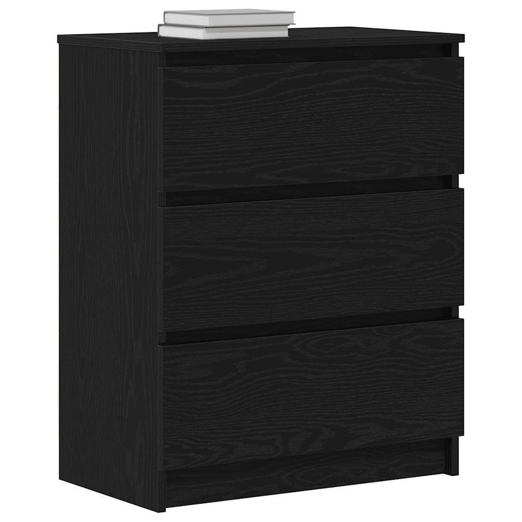 vidaXL Sideboard Black Oak 60x35x76 cm Engineered Wood