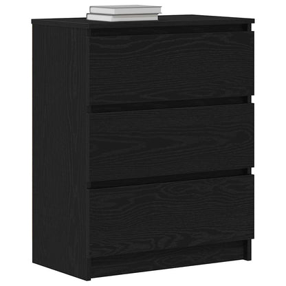 vidaXL Sideboard Black Oak 60x35x76 cm Engineered Wood