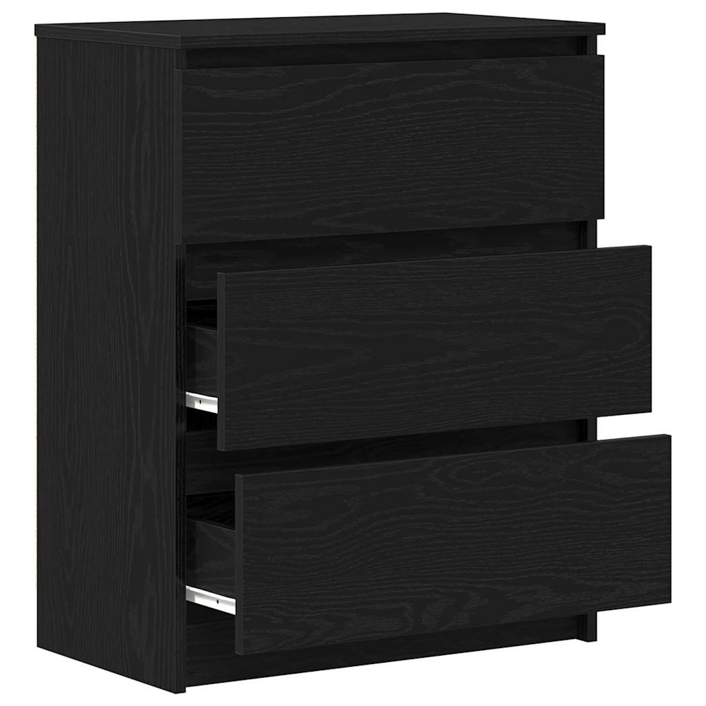 vidaXL Sideboard Black Oak 60x35x76 cm Engineered Wood