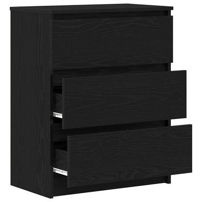vidaXL Sideboard Black Oak 60x35x76 cm Engineered Wood