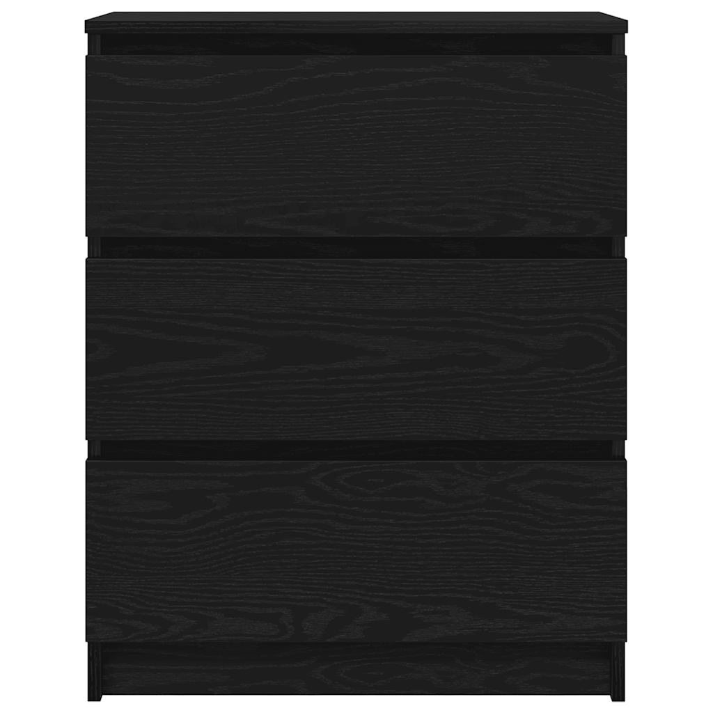 vidaXL Sideboard Black Oak 60x35x76 cm Engineered Wood