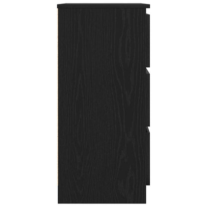 vidaXL Sideboard Black Oak 60x35x76 cm Engineered Wood