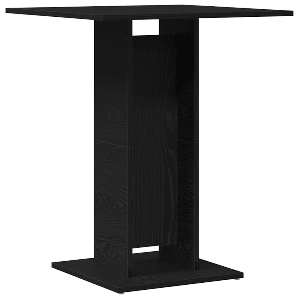 vidaXL Bistro Table Black Oak 60x60x75 cm Engineered Wood