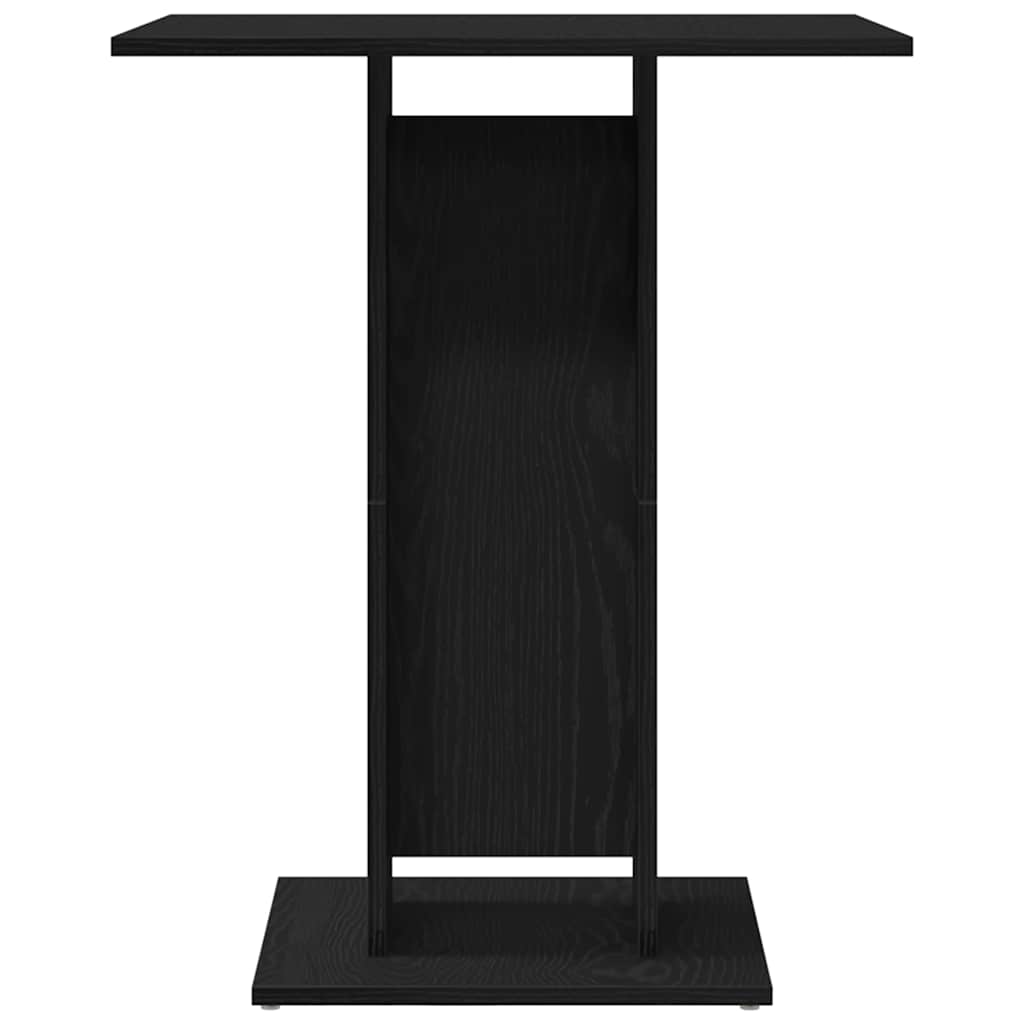 vidaXL Bistro Table Black Oak 60x60x75 cm Engineered Wood
