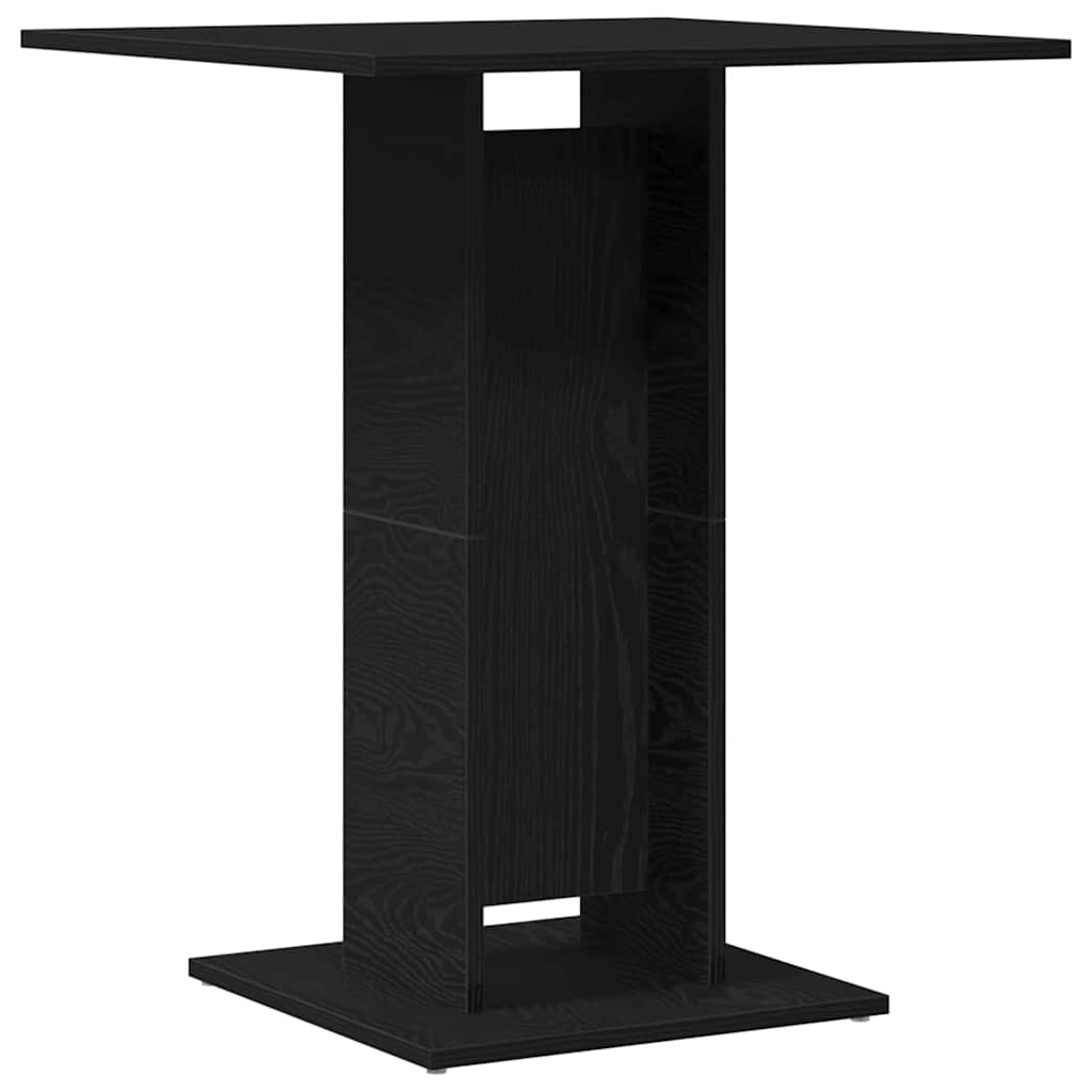 vidaXL Bistro Table Black Oak 60x60x75 cm Engineered Wood