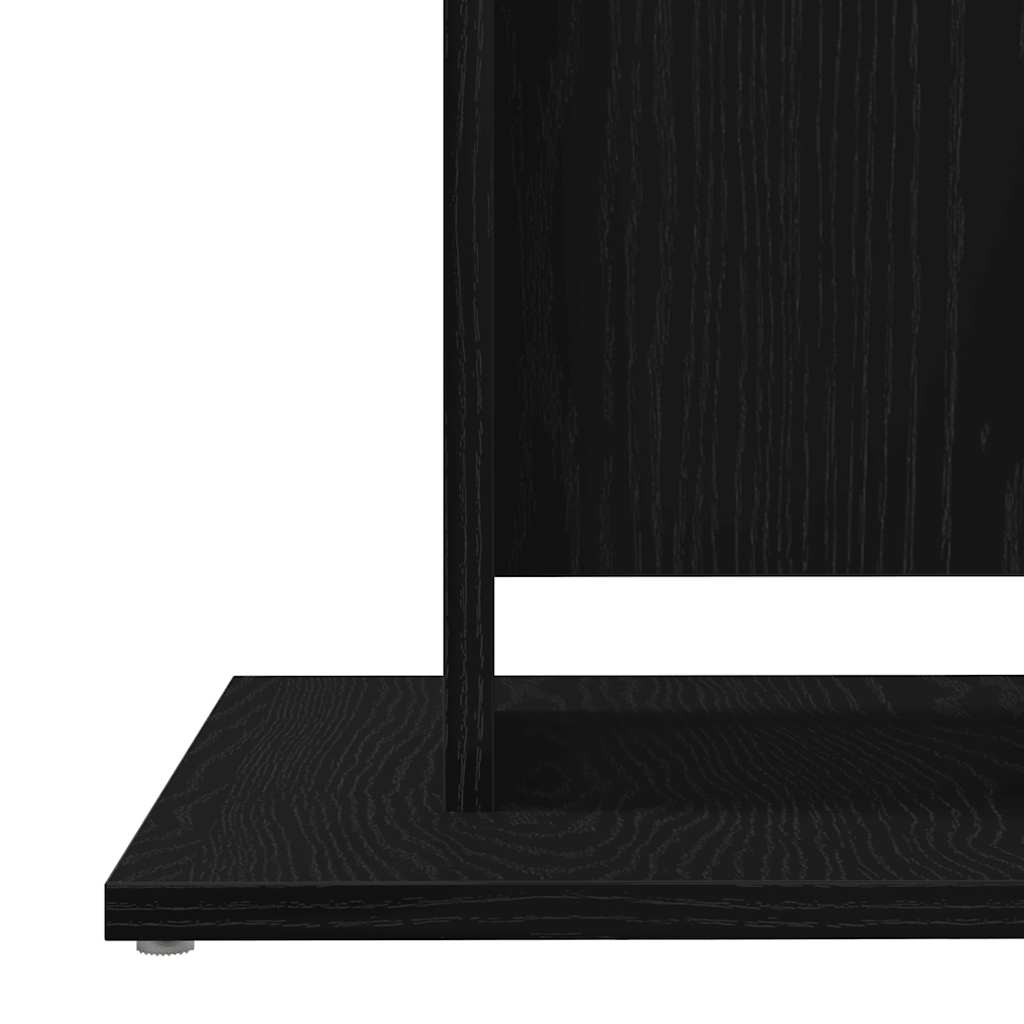 vidaXL Bistro Table Black Oak 60x60x75 cm Engineered Wood