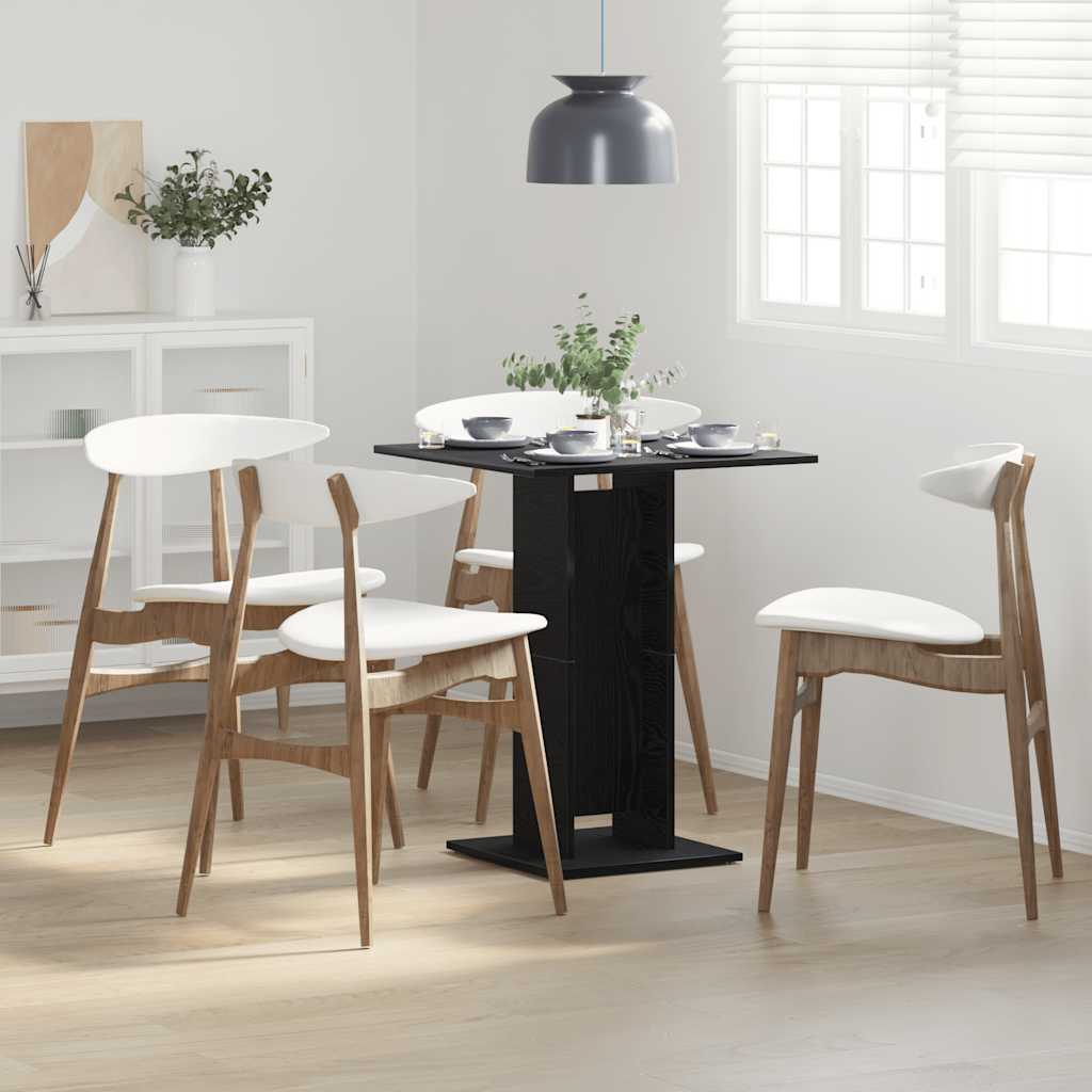 vidaXL Bistro Table Black Oak 60x60x75 cm Engineered Wood