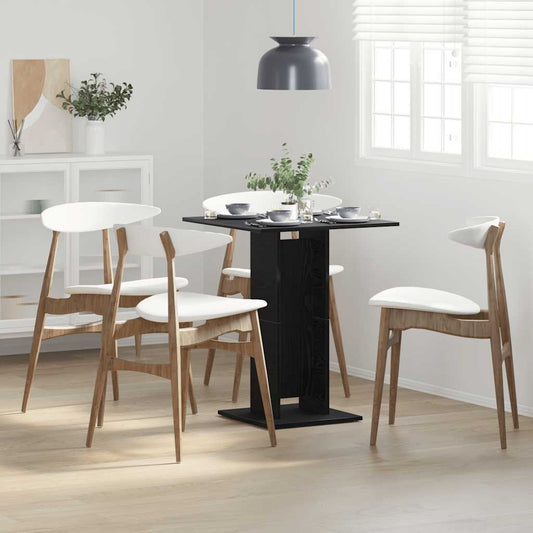 vidaXL Bistro Table Black Oak 60x60x75 cm Engineered Wood