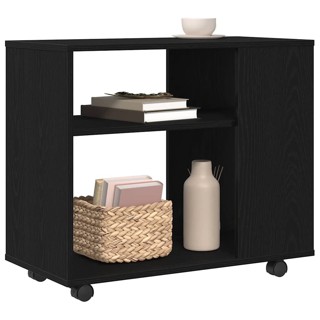 vidaXL Side Table Black Oak 70x35x60.5 cm Engineered Wood