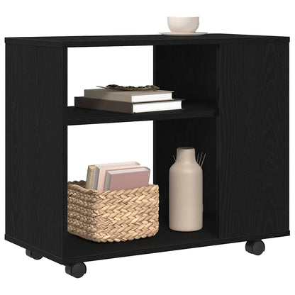 vidaXL Side Table Black Oak 70x35x60.5 cm Engineered Wood