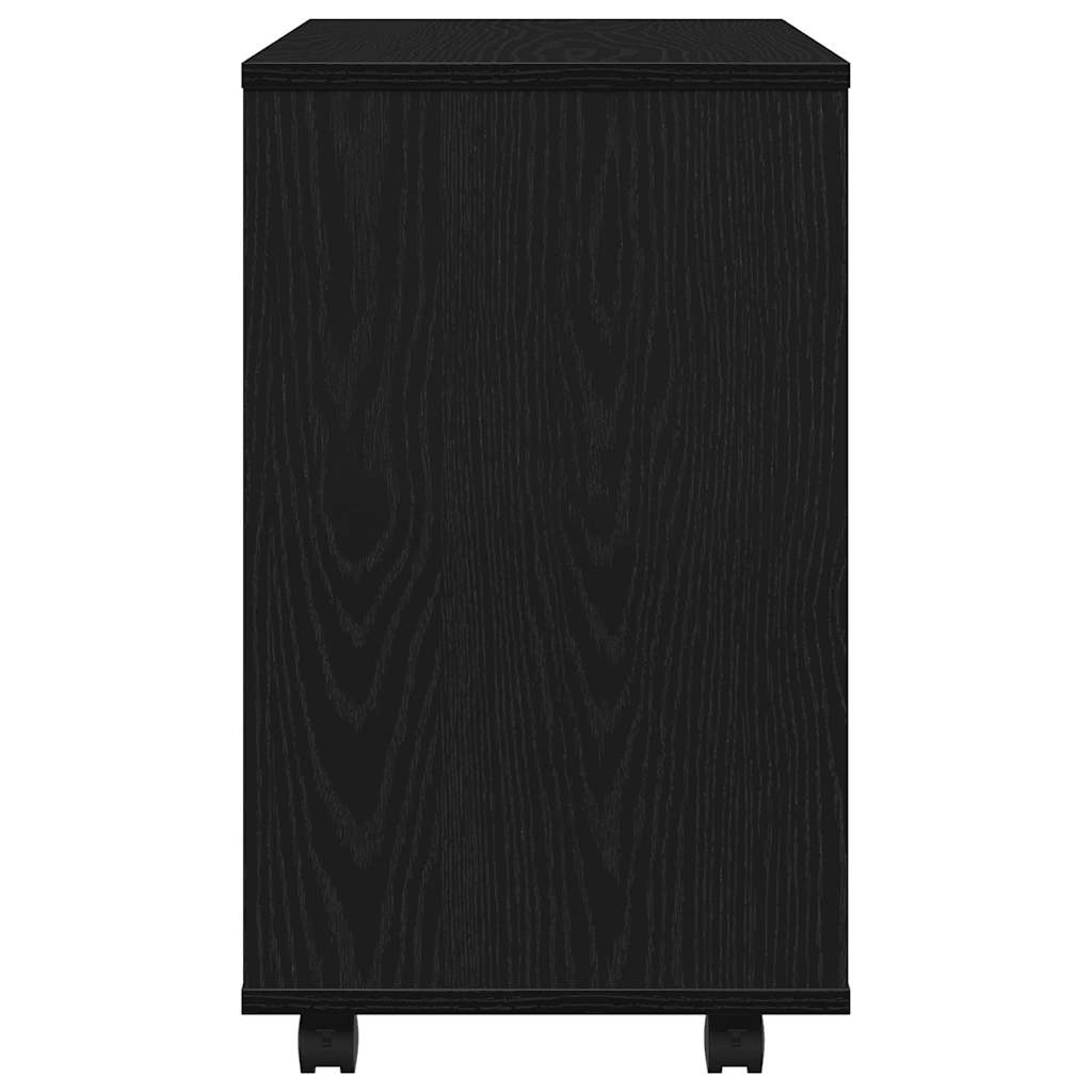 vidaXL Side Table Black Oak 70x35x60.5 cm Engineered Wood
