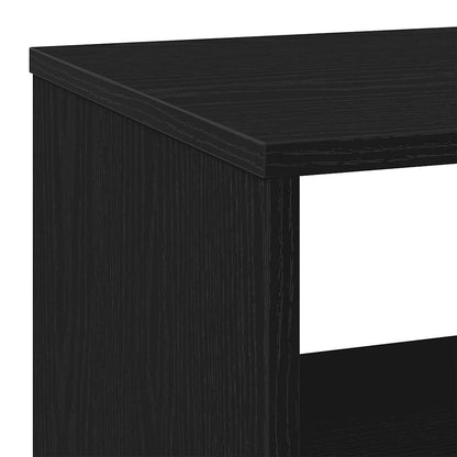 vidaXL Side Table Black Oak 70x35x60.5 cm Engineered Wood