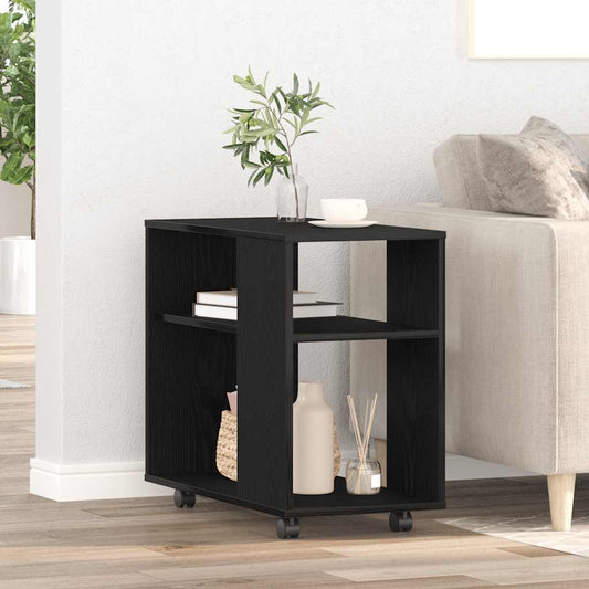 vidaXL Side Table Black Oak 70x35x60.5 cm Engineered Wood