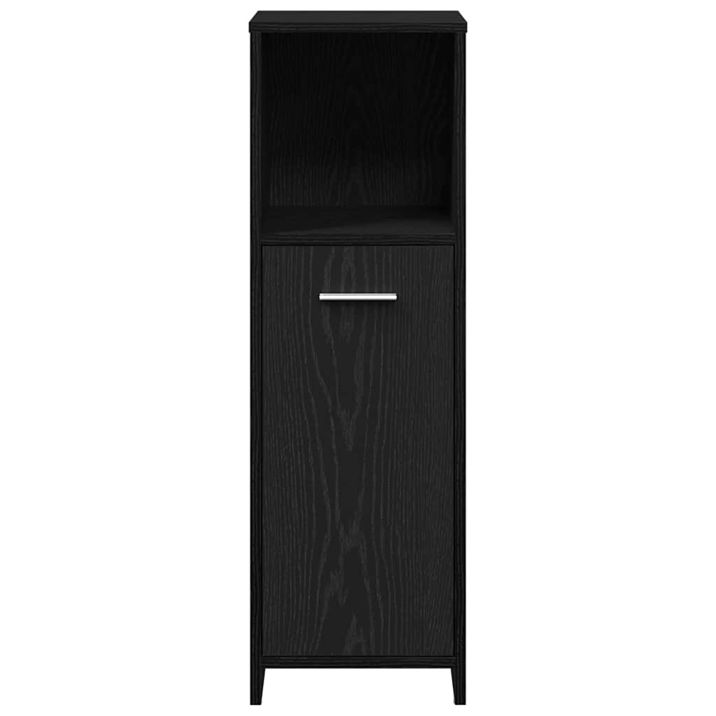 vidaXL Bathroom Cabinet Black Oak 30x30x95 cm Engineered Wood