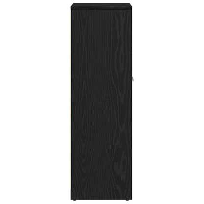 vidaXL Bathroom Cabinet Black Oak 30x30x95 cm Engineered Wood