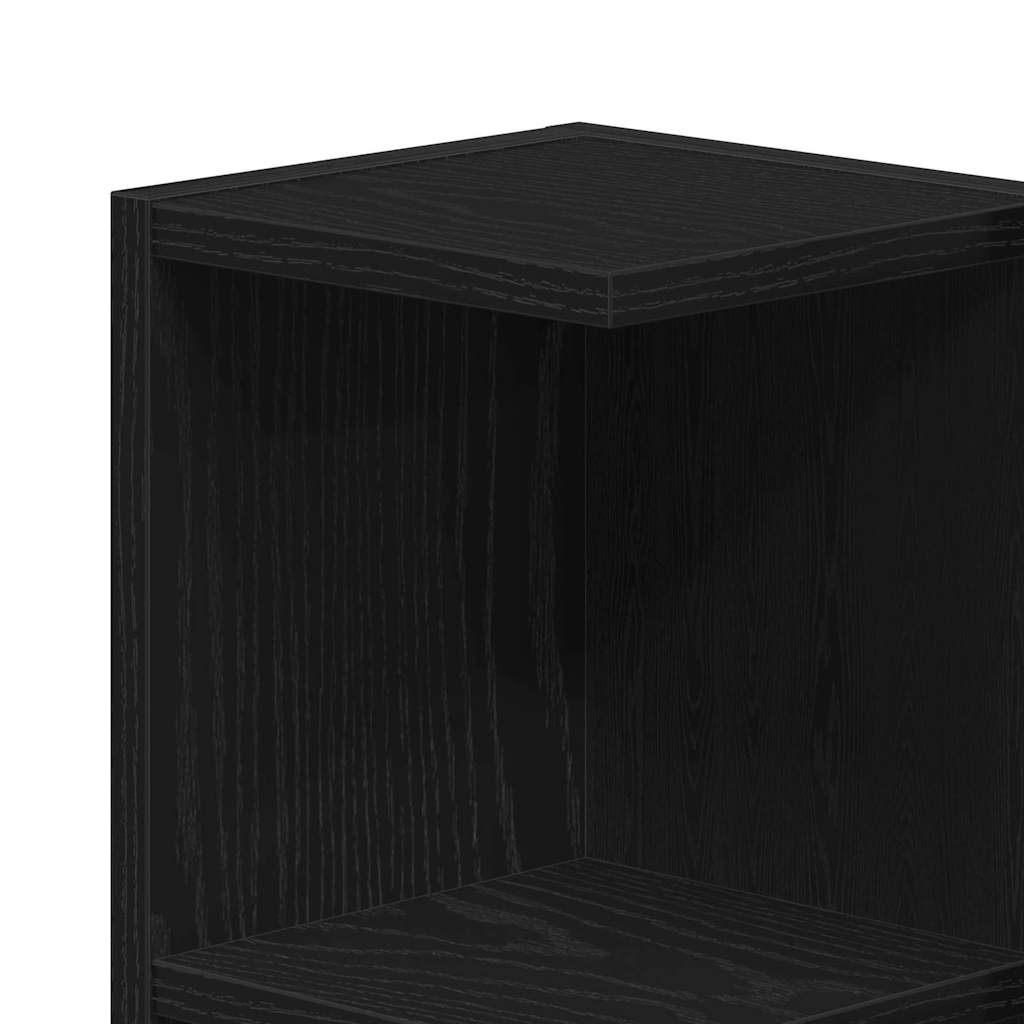 vidaXL Mirror Cabinet Black Oak 80 x 20.5 x 64 cm Engineered Wood