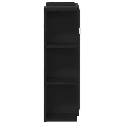 vidaXL Mirror Cabinet Black Oak 80 x 20.5 x 64 cm Engineered Wood