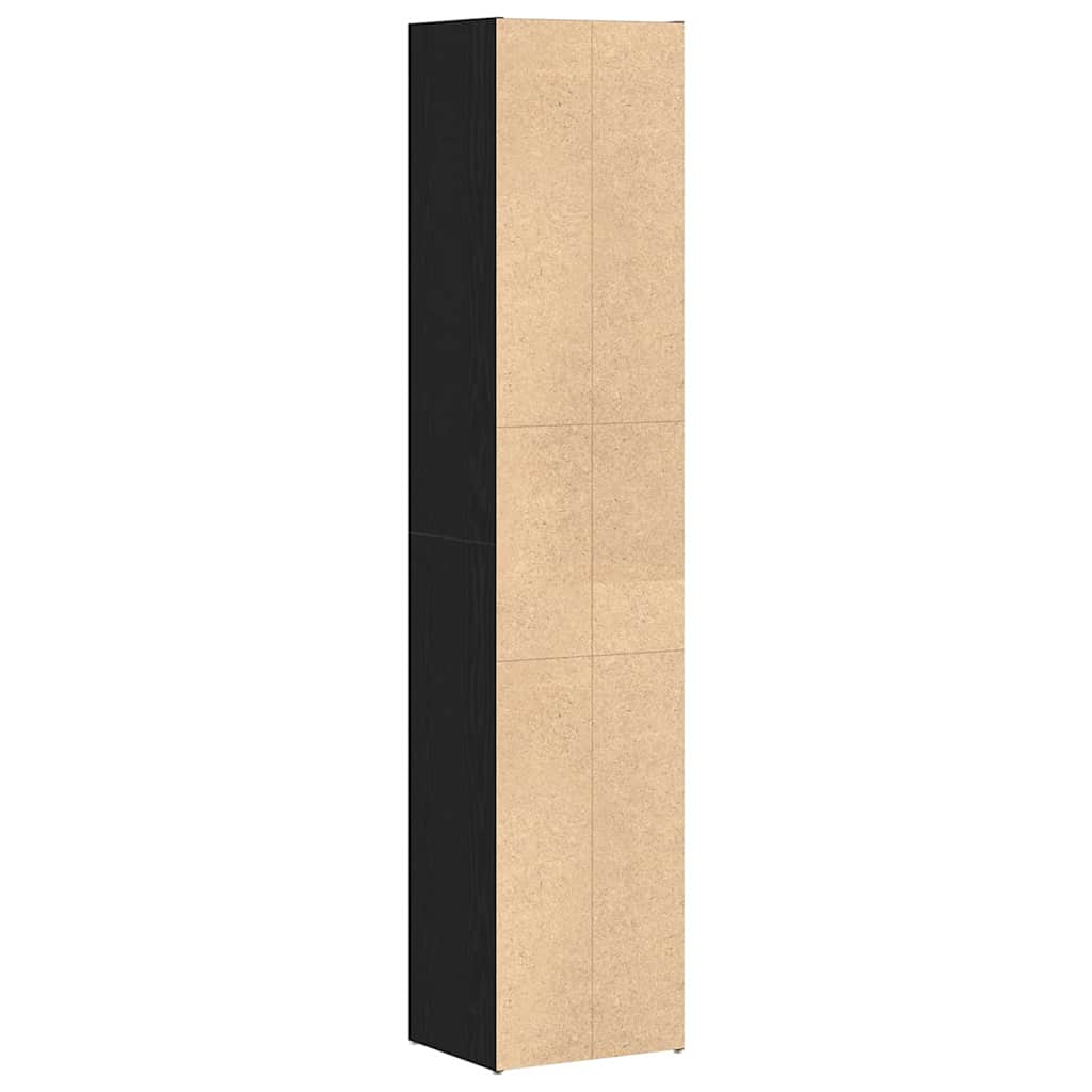 vidaXL Book Cabinet Black Oak 36 x 30 x 171 cm Engineered Wood