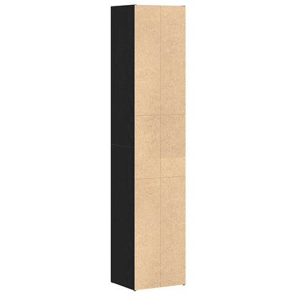 vidaXL Book Cabinet Black Oak 36 x 30 x 171 cm Engineered Wood