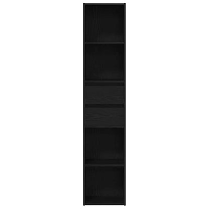 vidaXL Book Cabinet Black Oak 36 x 30 x 171 cm Engineered Wood