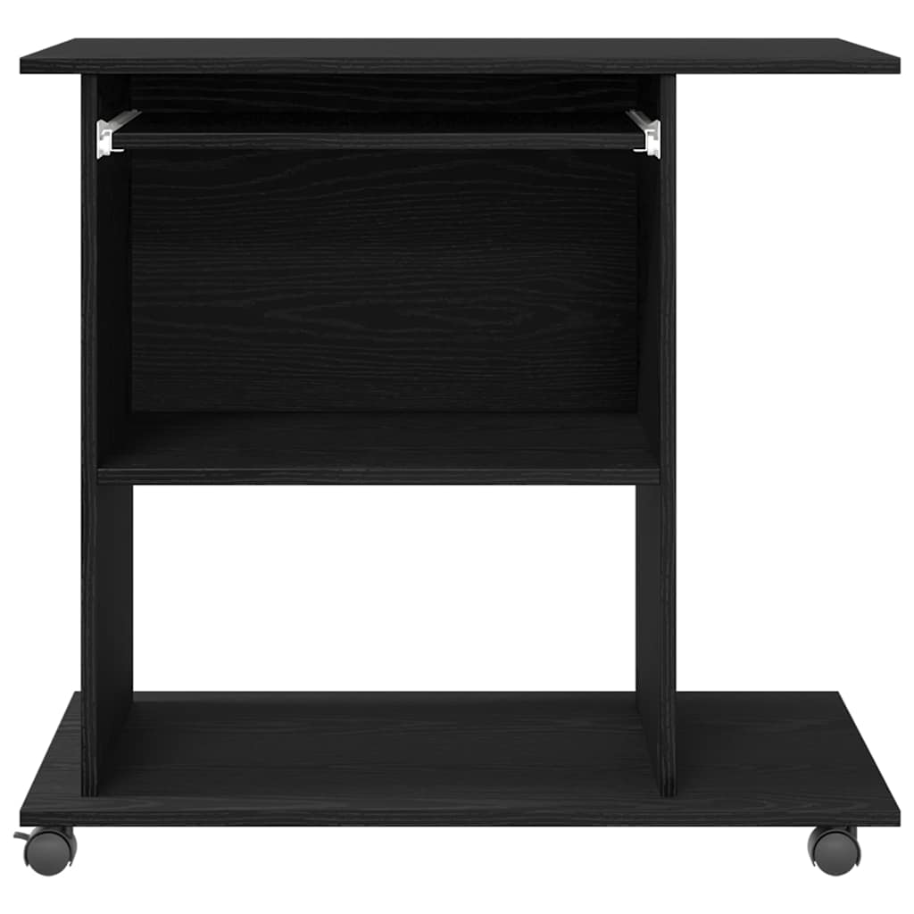 vidaXL Computer Desk Black Oak 80x50x75 cm Engineered Wood