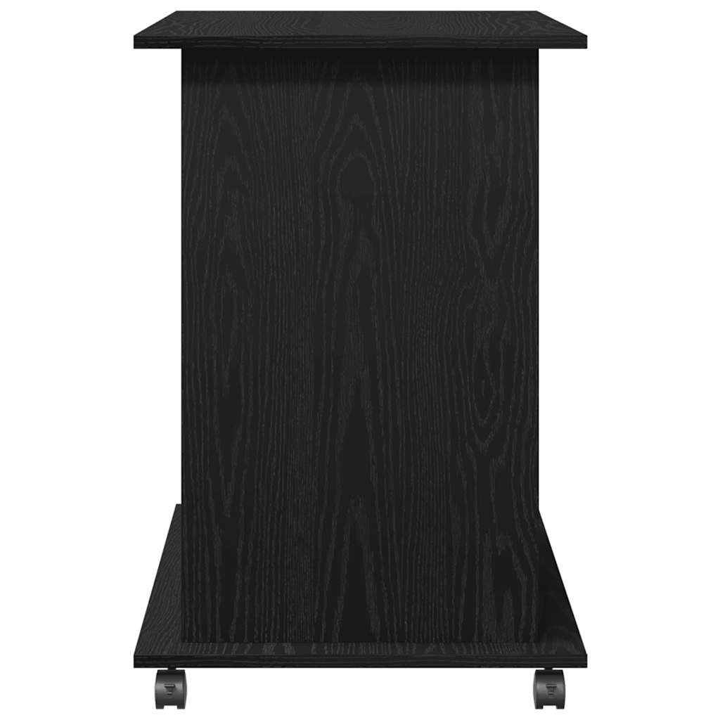 vidaXL Computer Desk Black Oak 80x50x75 cm Engineered Wood