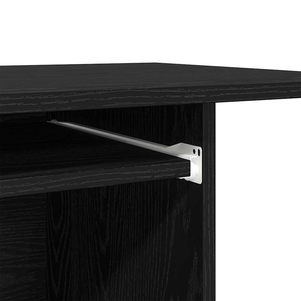 vidaXL Computer Desk Black Oak 80x50x75 cm Engineered Wood