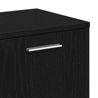 vidaXL Book Cabinet Black Oak 90x28x90 cm Engineered Wood
