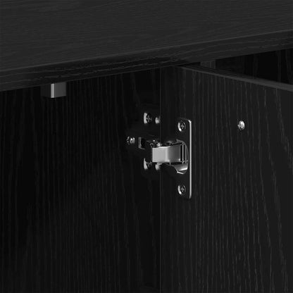 vidaXL Book Cabinet Black Oak 90x28x90 cm Engineered Wood