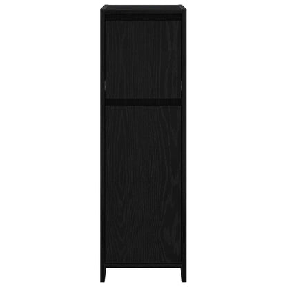 vidaXL Bathroom Cabinet Black Oak 30 x 30 x 95 cm Engineered Wood