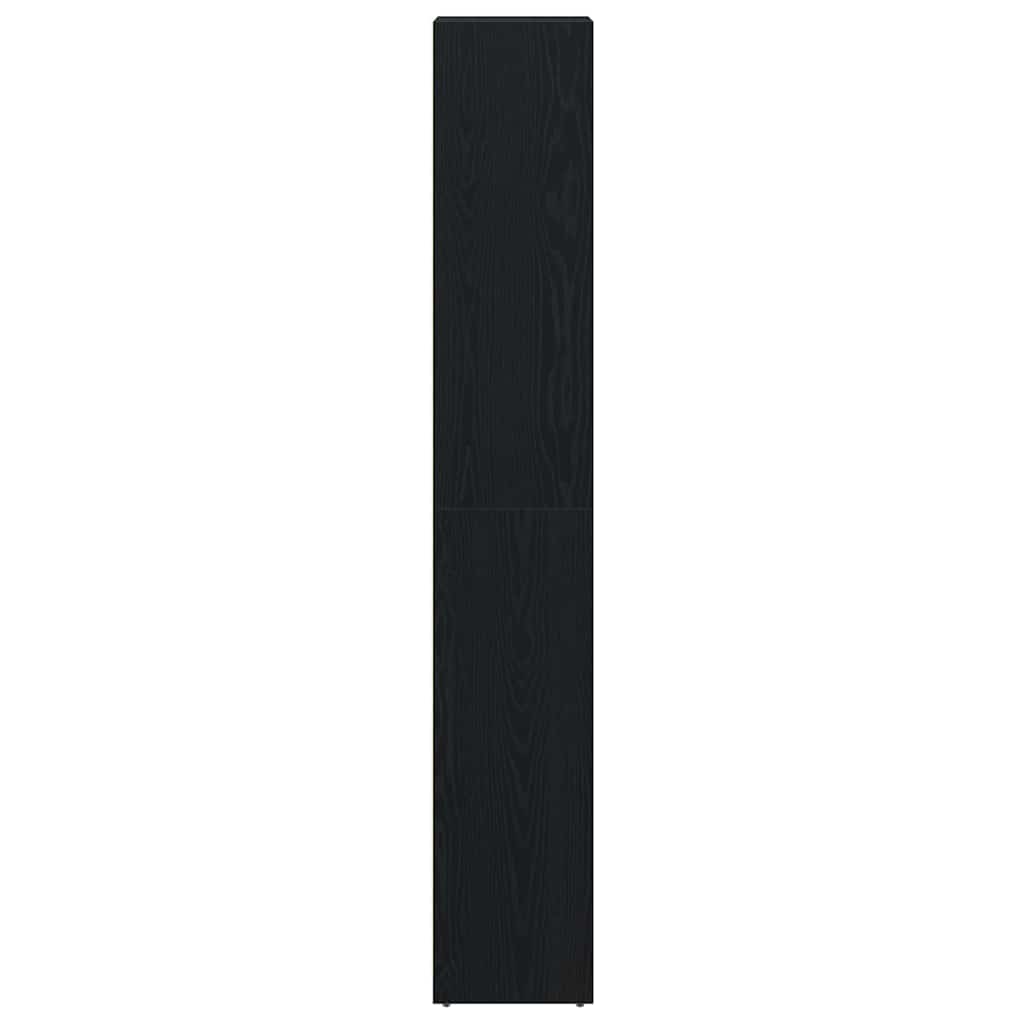 vidaXL Bathroom Cabinet Black Oak 30 x 30 x 183.5 cm Engineered Wood