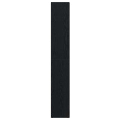 vidaXL Bathroom Cabinet Black Oak 30 x 30 x 183.5 cm Engineered Wood