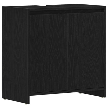 vidaXL Bathroom Cabinet Black Oak 60x33x60 cm Engineered Wood