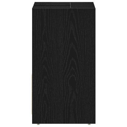vidaXL Bathroom Cabinet Black Oak 60x33x61 cm Engineered Wood