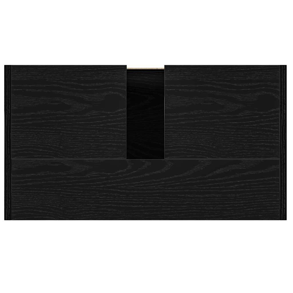 vidaXL Bathroom Cabinet Black Oak 60x33x61 cm Engineered Wood
