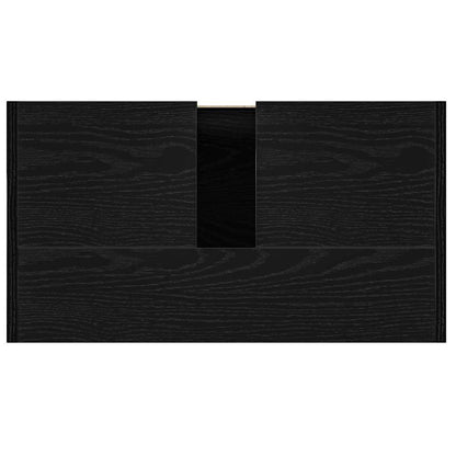 vidaXL Bathroom Cabinet Black Oak 60x33x61 cm Engineered Wood