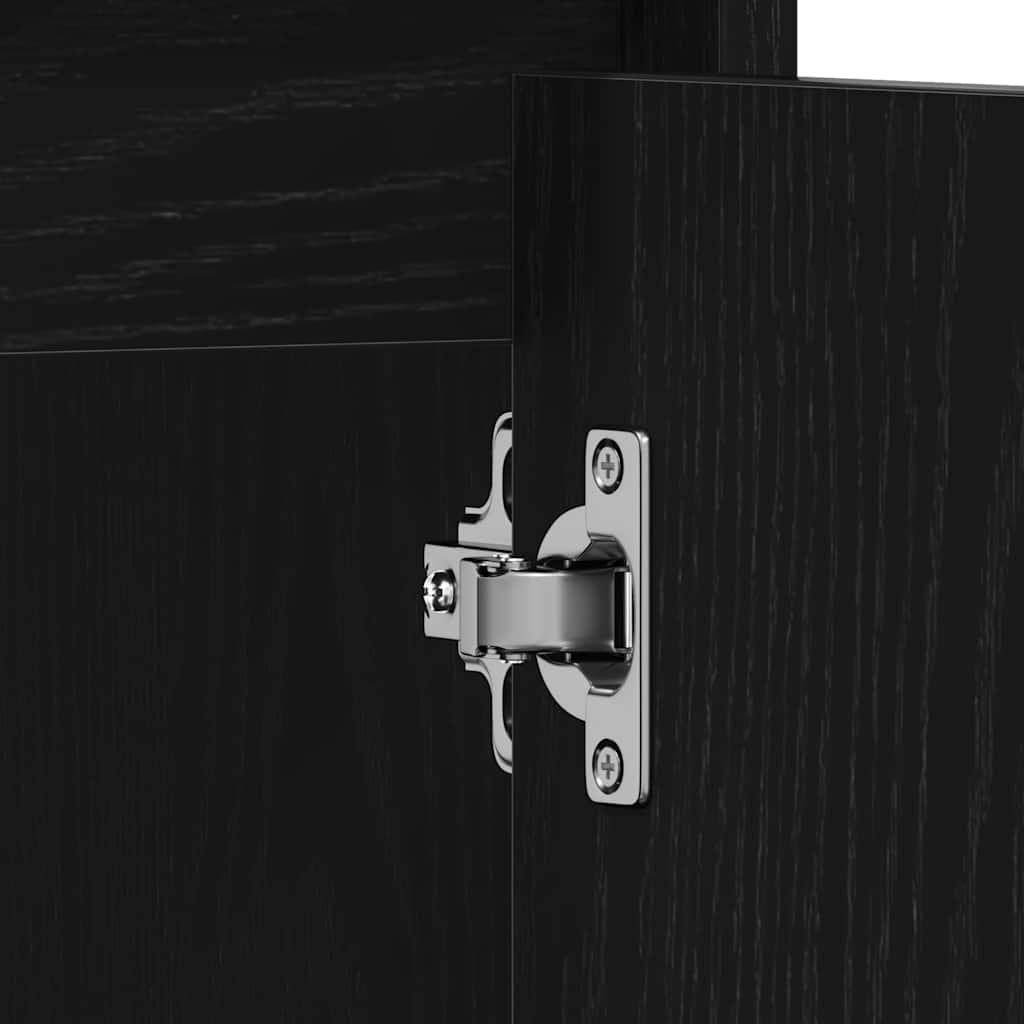 vidaXL Bathroom Cabinet Black Oak 60x33x61 cm Engineered Wood